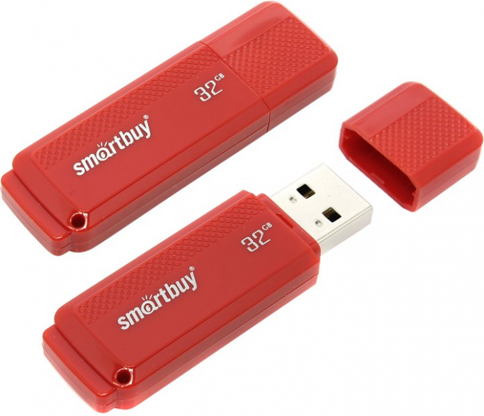 флешка 32 GB USB 2.0 Smartbuy  Dock Red   оптом