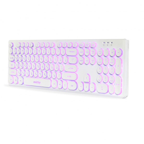 Smartbuy клавиатура проводная с многоцветной подсветкой ONE 328  USB белая (SBK-328U-W) оптом