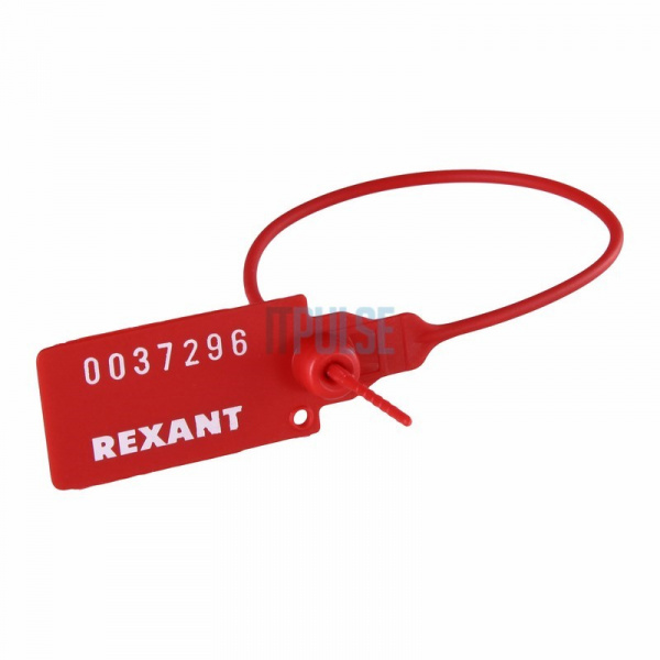 REXANT 07-6131 Пломба пластиковая, номерная 320мм красная (50/1000)																					 оптом