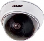 REXANT 45-0210 муляж внутренней купольной камеры видеонаблюдения с мигающим светодиод. БЕЛЫЙ   оптом